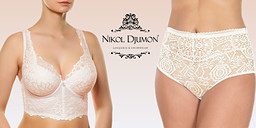 Nikol Djumon - бельо в бели и бежови нюанси снимка