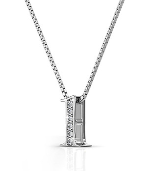 Позлатено дамско колие с висулка цифра 1 с кристали Swarovski снимка
