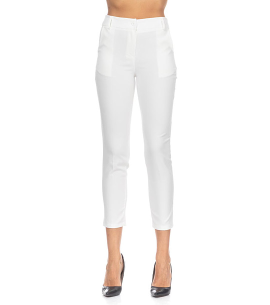 Бял дамски 7/8 панталон Harriet снимка