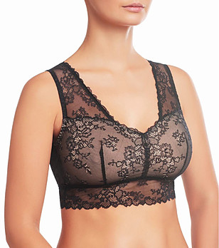 Черен сутиен бралет с дантела Valens снимка