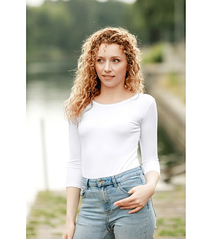 Дамска бяла блуза Manati снимка