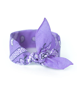 Памучна бандана в лилаво снимка