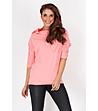 Розова памучна дамска блуза Lena-0 снимка