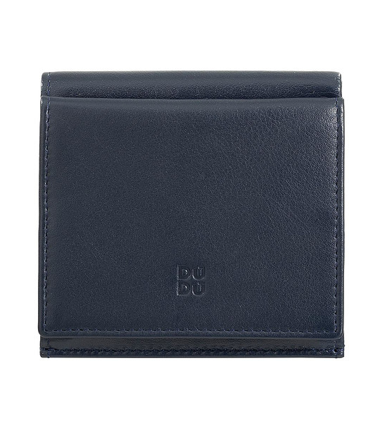 Мъжки тъмносин кожен портфейл Duane снимка