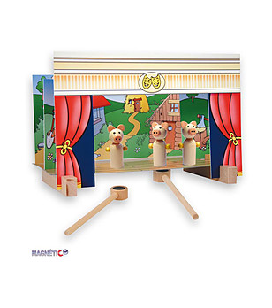 Детска играчка магнитен театър от 21 части снимка