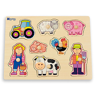 Дървен пъзел Ферма снимка