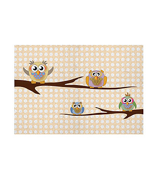 Постелка с принт Owls 52х75 см снимка