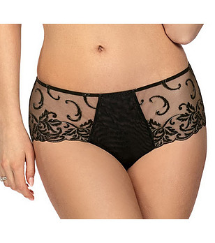 Дамски черни боксерки Giselle със сребрист кант снимка