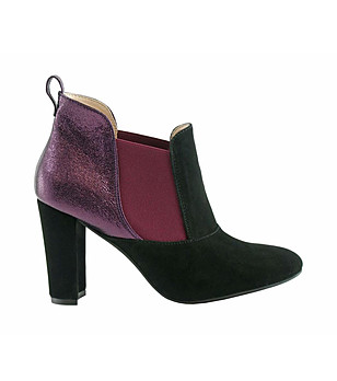 Многоцветни дамски кожени боти Emily снимка