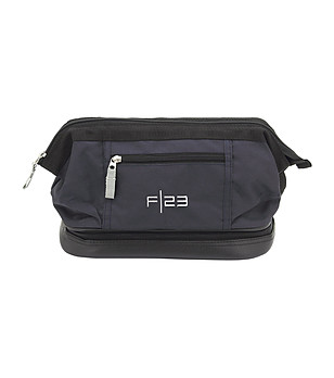 Тъмносин несесер с дръжка встрани снимка