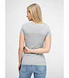 Сива памучна дамска тениска Classic-1 снимка