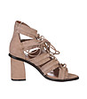 Дамски кожени сандали в бежов нюанс Melissa-2 снимка