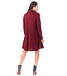 Разкроена рокля в меланж на бордо Penny-1 снимка