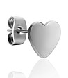 Сребристи дамски обеци Heart-2 снимка