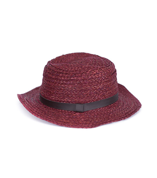 Unisex шапка в цвят бургунд Hettie снимка
