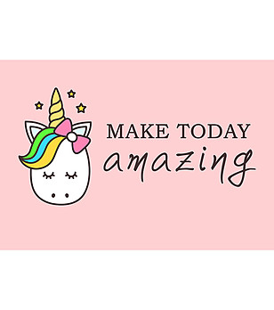 Розова постелка с принт Make today amazing 52х75 см снимка