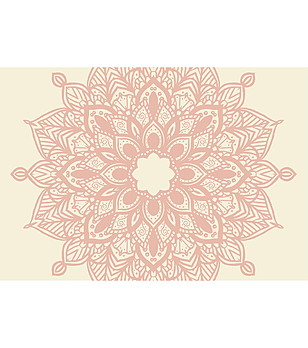 Постелка в цвят екрю и розово Mandala 52х75 см снимка