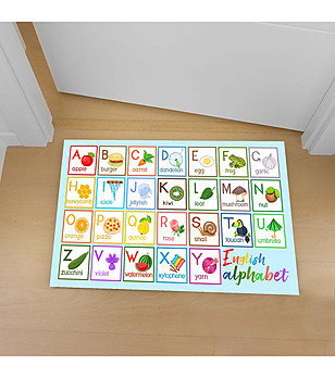 Многоцветна постелка English alphabet 52х75 см снимка