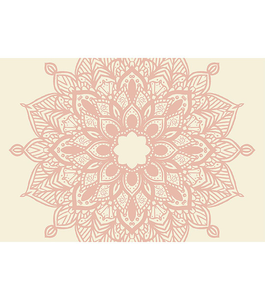Постелка в цвят екрю и розово Mandala 52х75 см снимка