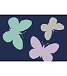 Тъмносиня постелка с принт Butterflies 52х75 см-0 снимка
