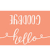 Постелка с надпис Hello, Goodbye 52х75 см-0 снимка