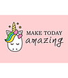 Розова постелка с принт Make today amazing 52х75 см-0 снимка
