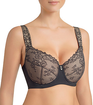 Сутиен в черно и бежово с твърди чашки Valens снимка