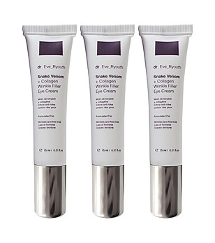 Комплект от 3 бр. околоочен крем със змийска отрова и колаген 15 мл снимка