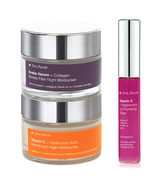 Комплект от 2 нощни крема за лице и гланц за устни снимка