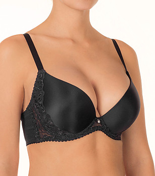 Черен сутиен с повдигащ ефект Biana снимка