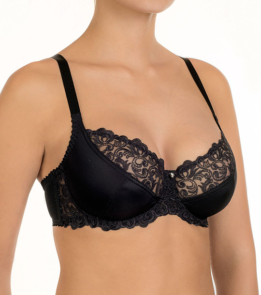 Сутиен в черно Biana с ефектен дизайн снимка
