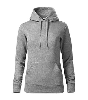Сив памучен дамски суитшърт Cape снимка