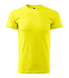 Жълта unisex памучна тениска Elino-0 снимка
