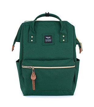 Зелена unisex текстилна раница с USB порт  No.8 Classic M снимка
