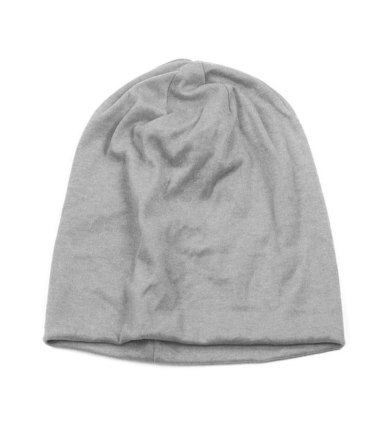 Unisex шапка с памук в сив меланж снимка