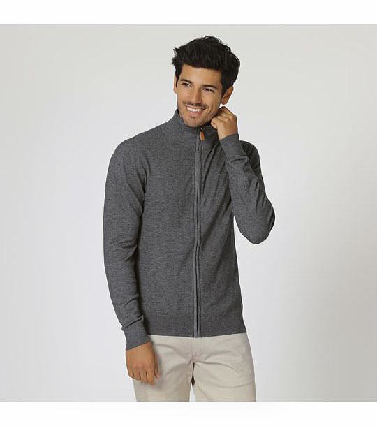 Сива мъжка жилетка с кашмир Adrian снимка