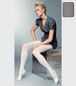 Ефектен чорапогащник в сиво 40 DEN Vega снимка