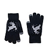 Черни unisex ръкавици с еленче-0 снимка