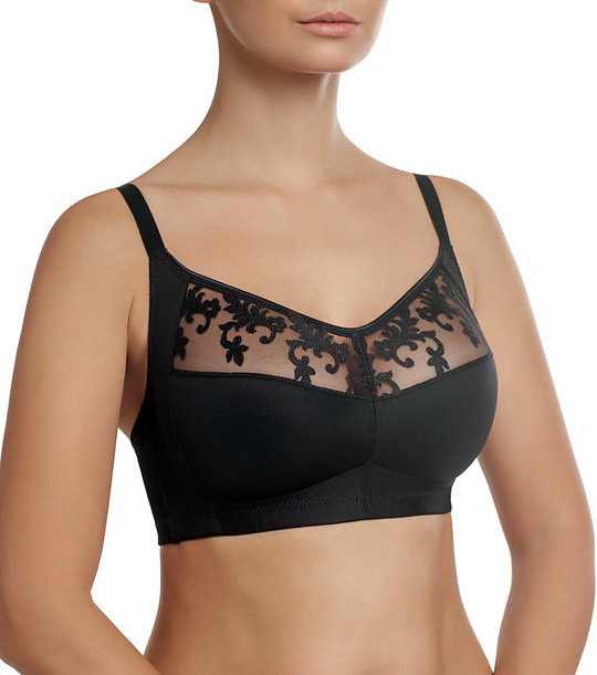 Черен сутиен тип бюстие Alex-sandra без банели снимка