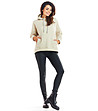 Памучен дамски суитшърт в бежово Alba-4 снимка