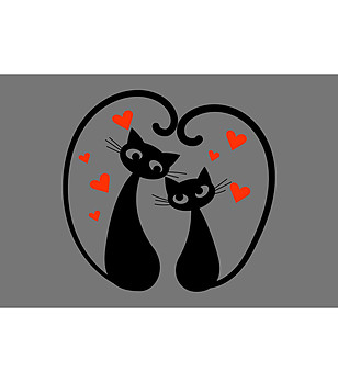 Постелка Cats in love 75х52 см снимка