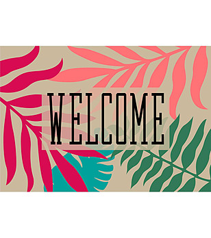 Шарена постелка Welcome 52х75 см снимка