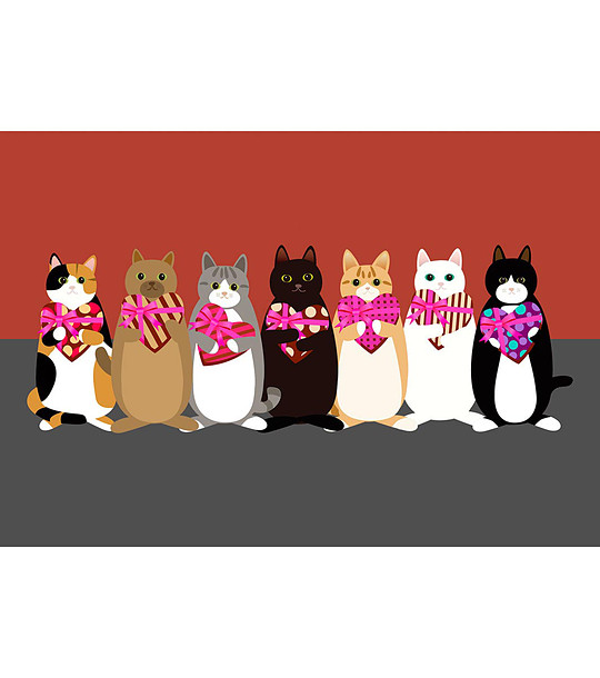 Постелка Cats with presents 52х75 см снимка