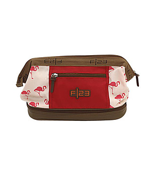 Несесер в бежово и корал снимка