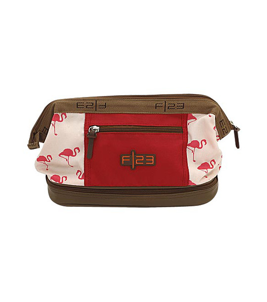 Несесер в бежово и корал снимка