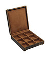 Кафява кожена кутия за ръкавели или бижута Cubano-0 снимка