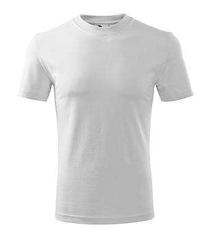 Unisex памучна тениска в бяло Classic снимка