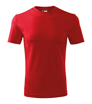 Unisex памучна тениска в червено Classic снимка