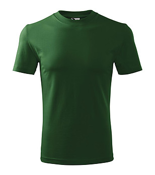 Unisex памучна тениска в зелено Heaver снимка