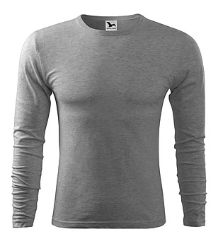 Мъжка сива памучна блуза Fit-T снимка